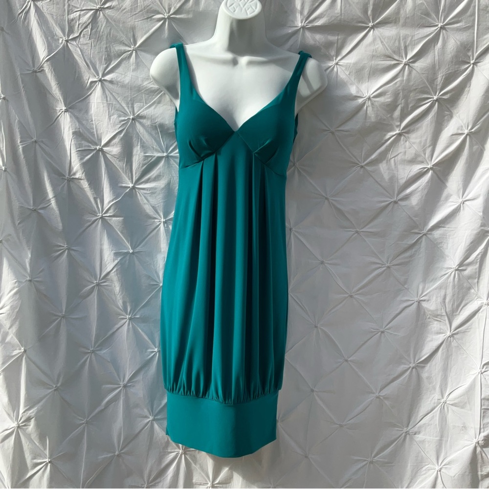 Smart Set - Teal Banded Bottom Drape Dress - Size XS